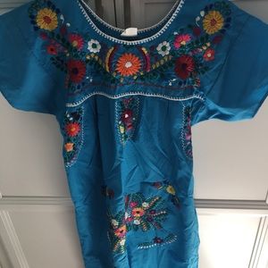 Blue Mexican dress